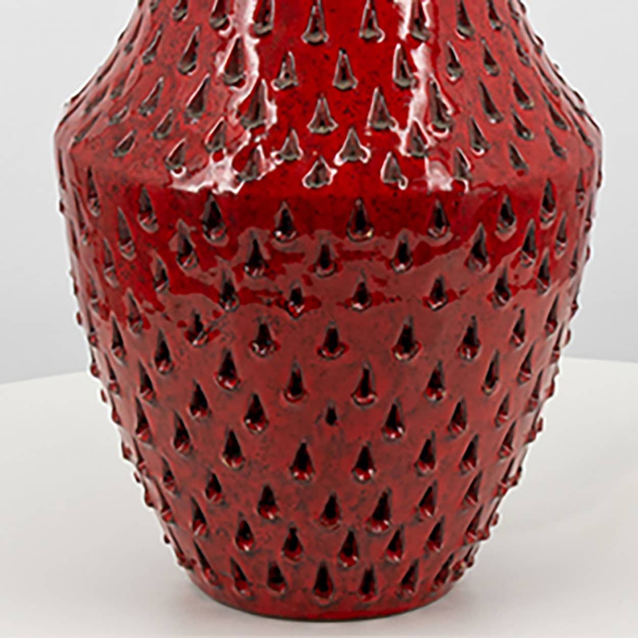 Fratelli Fanciullacci Ceramic Table Lamp with Custom Made Multicolor Lampshade