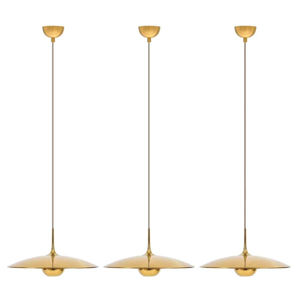 1 of the 3 Brass Onos Fixtures by Florian Schulz with Sand Cord