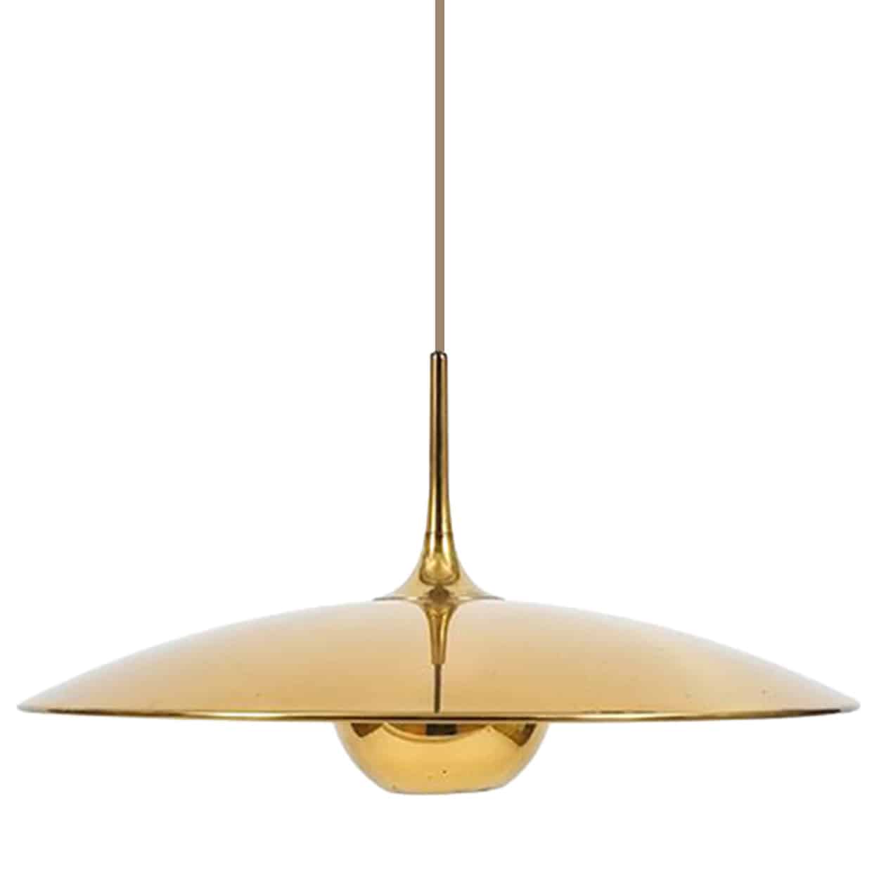 1 of the 3 Brass Onos Fixtures by Florian Schulz with Sand Cord