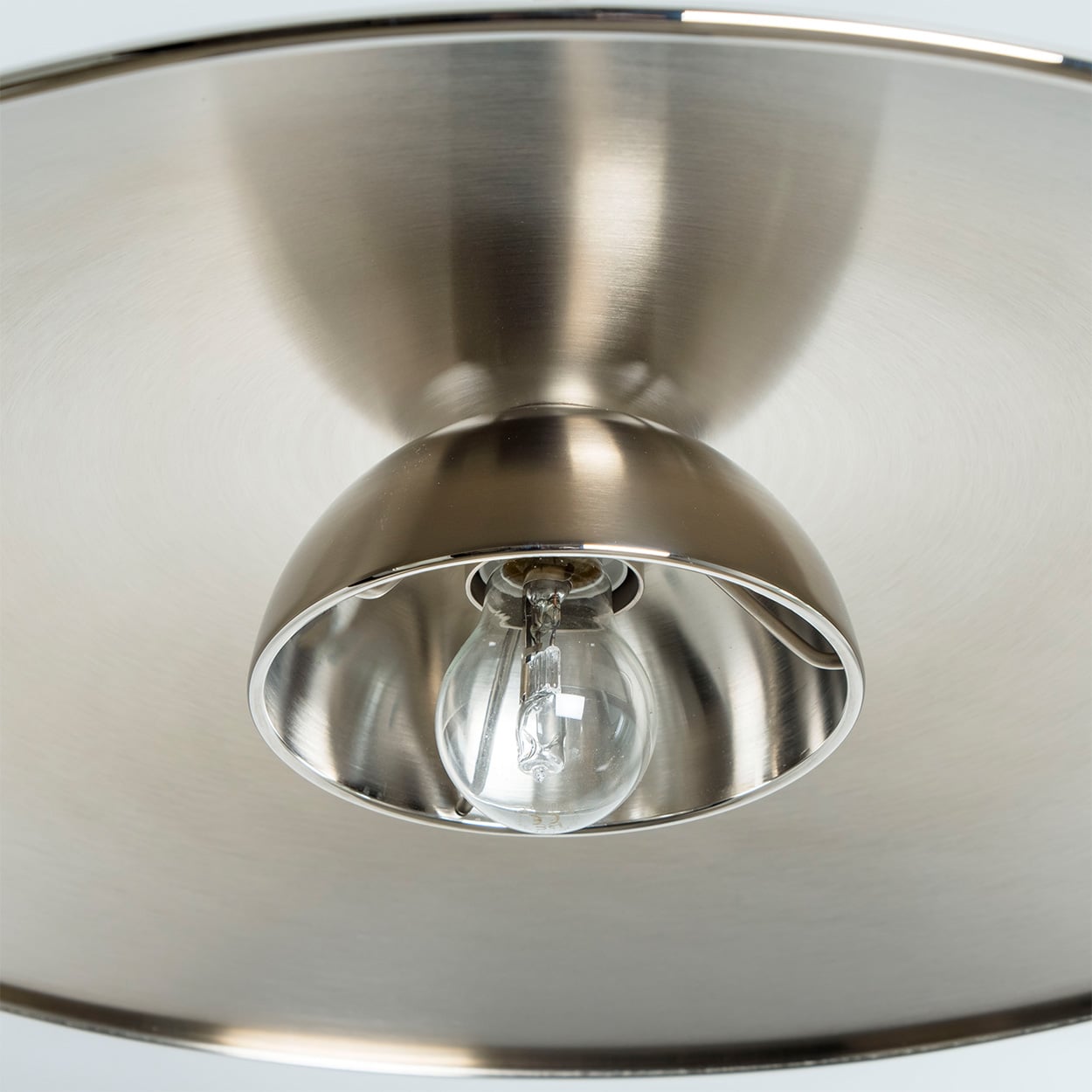 1 of the 3 Chrome Onos Fixtures by Florian Schulz with Black Cord