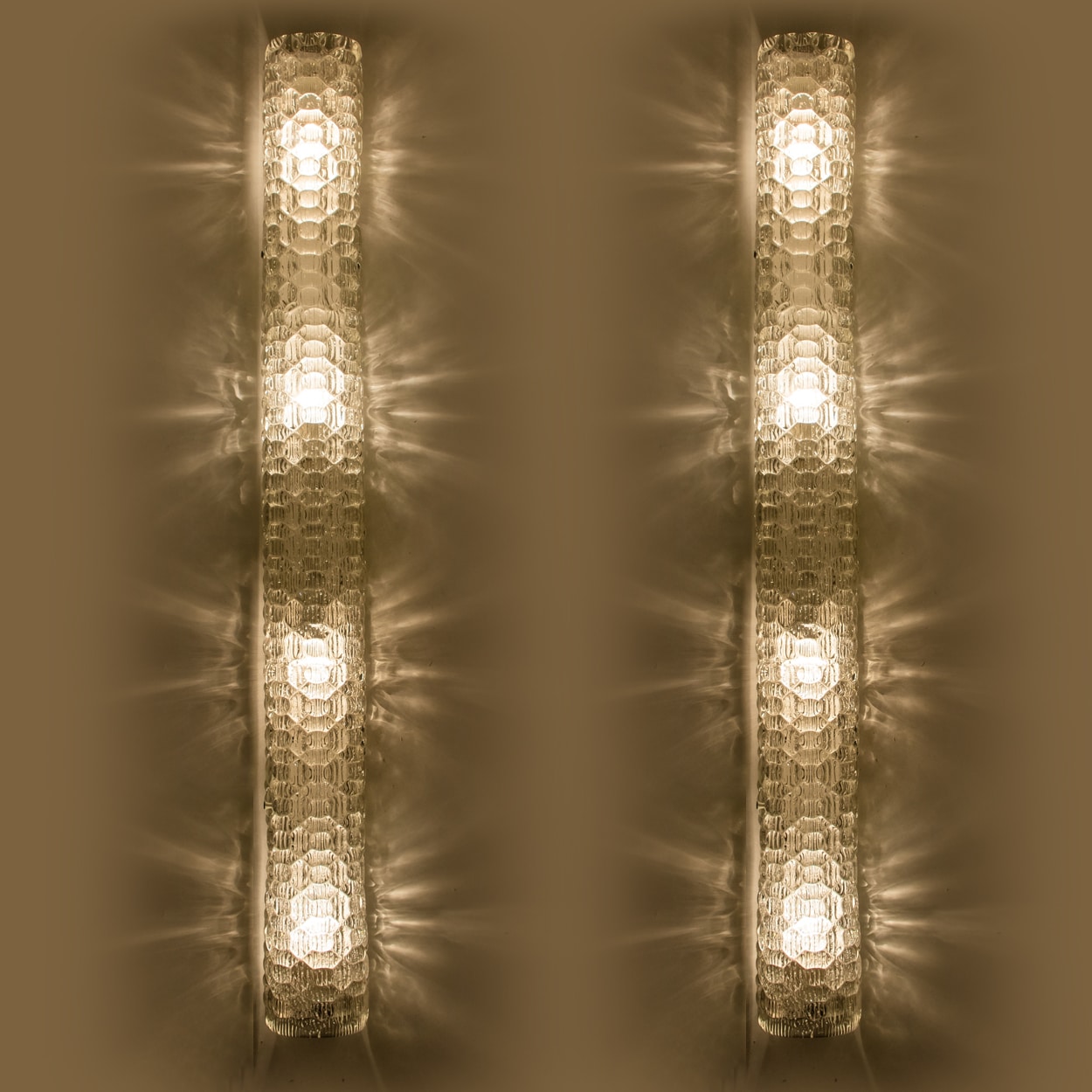 XL Bubble Glass Wall Light Fixtures by Hillebrand, Germany, 1960