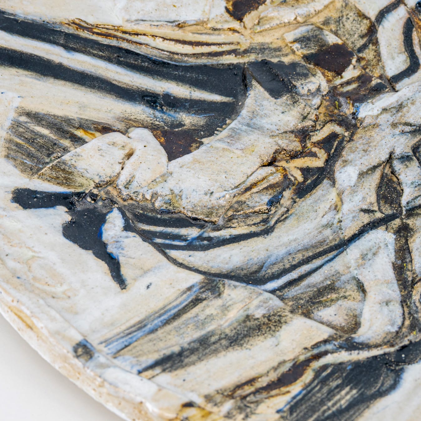 Round Ceramic Plate, Signed by Jeppe Hagedorn, Denmark 1960s