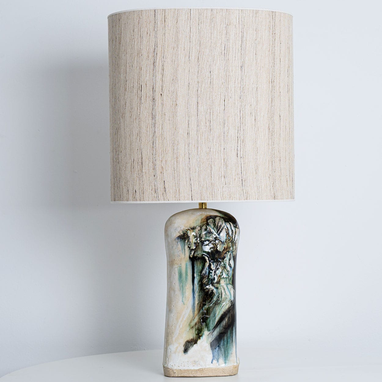 Deep Sea Ceramic Plate, Signed by Jeppe Hagedorn, Denmark 1960s