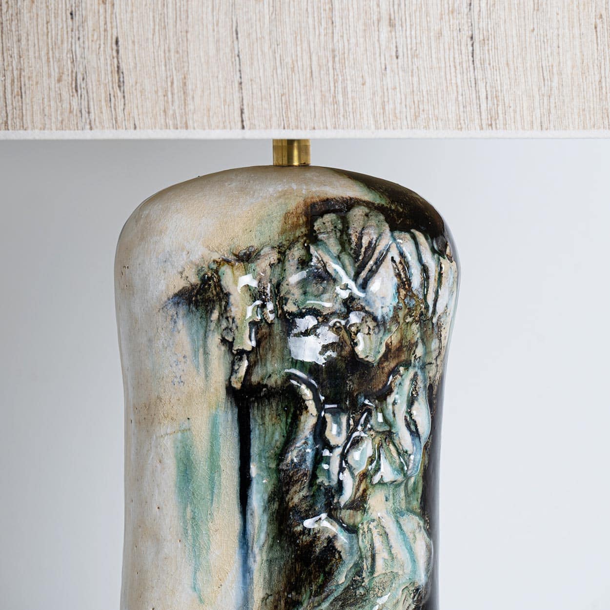 Deep Sea Ceramic Plate, Signed by Jeppe Hagedorn, Denmark 1960s