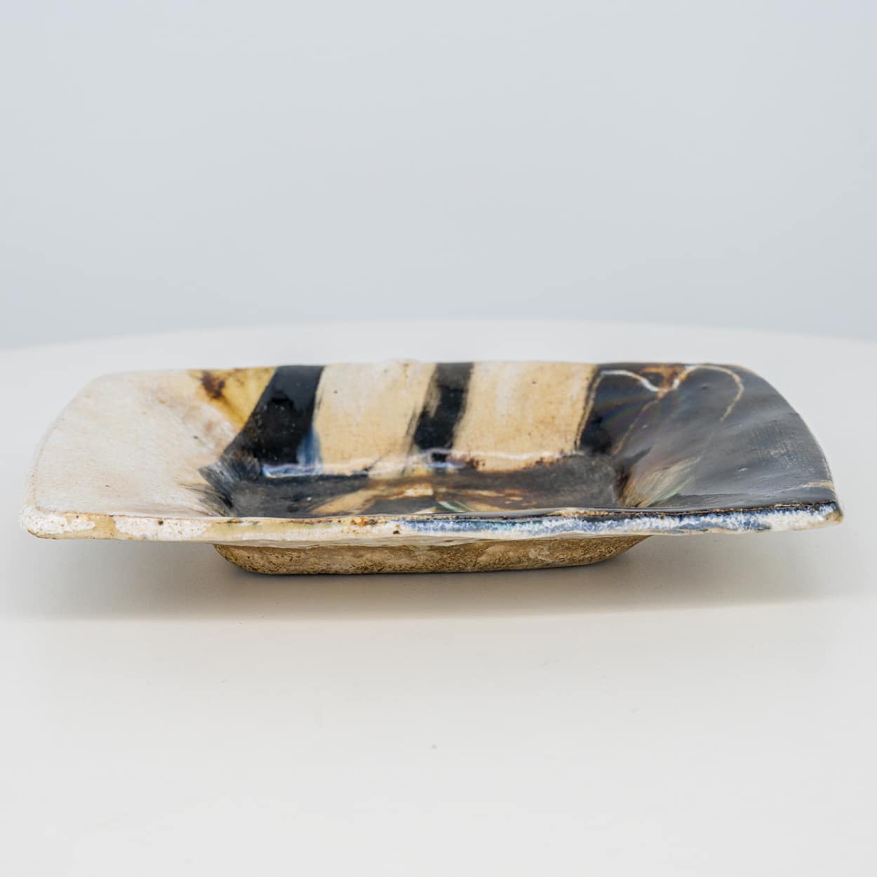 Natural Ceramic Plate, Signed by Jeppe Hagedorn, Denmark 1960s