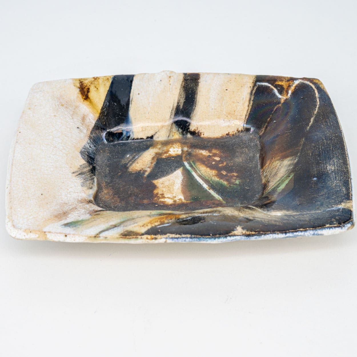 Natural Ceramic Plate, Signed by Jeppe Hagedorn, Denmark 1960s