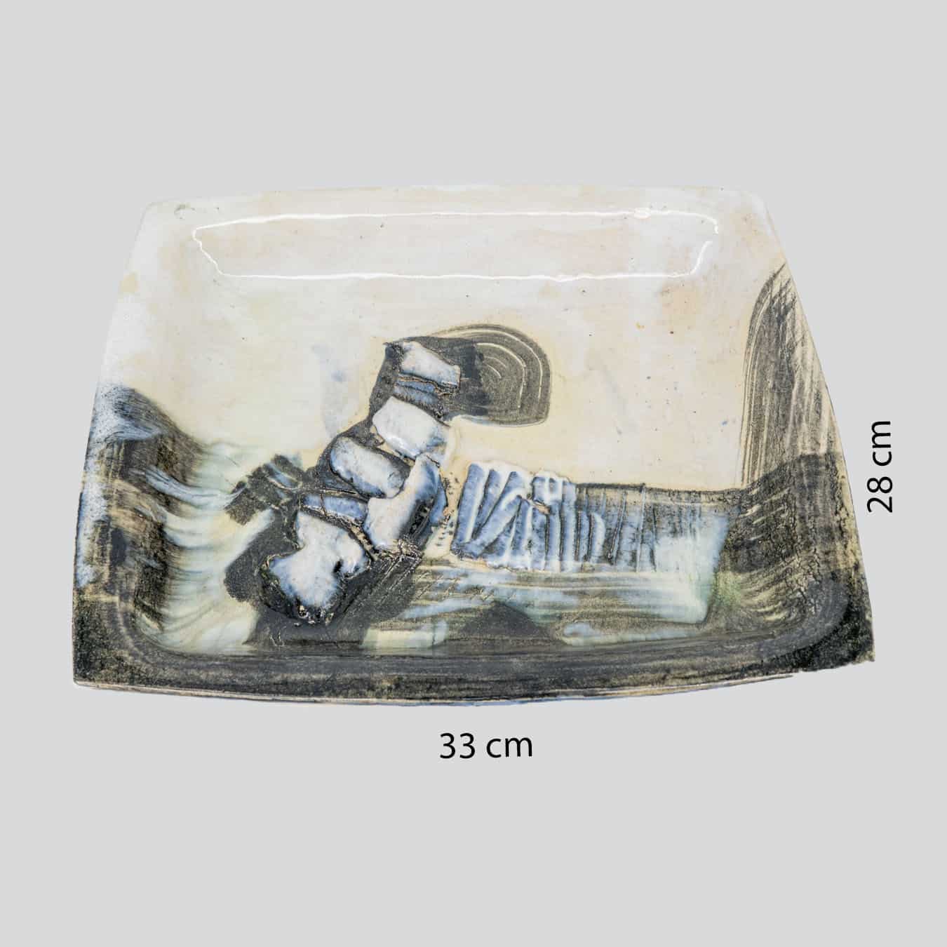 Sky Ceramic Plate, Signed by Jeppe Hagedorn, Denmark 1960s