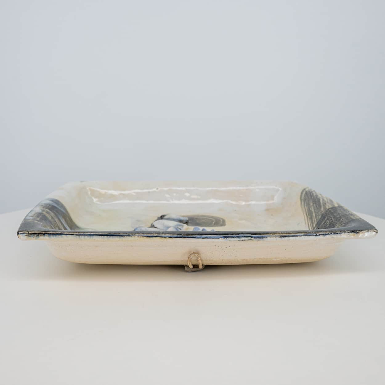 Sky Ceramic Plate, Signed by Jeppe Hagedorn, Denmark 1960s