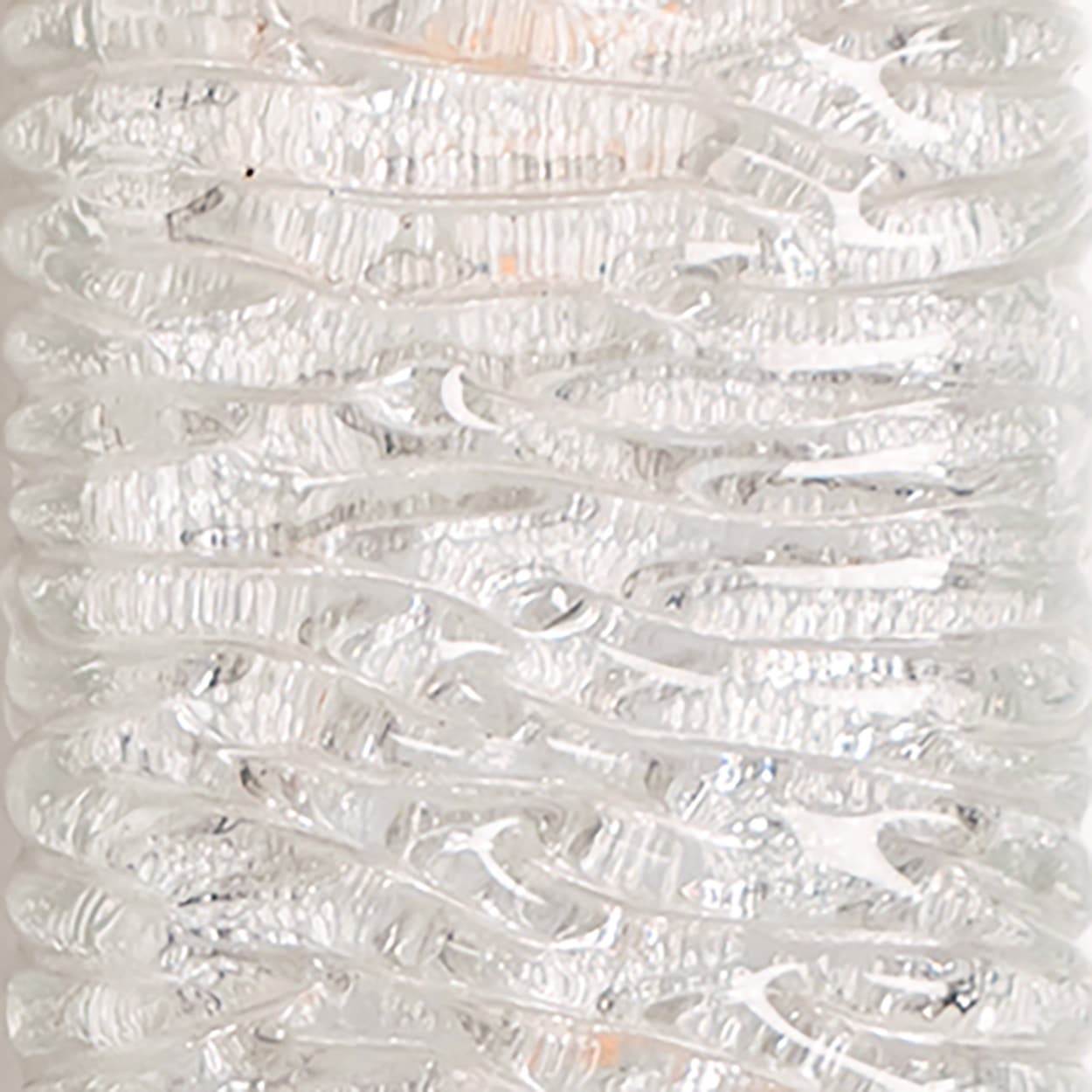 Several Large Structured Kaiser Wave Glass and Brass Wall Lights, 1970