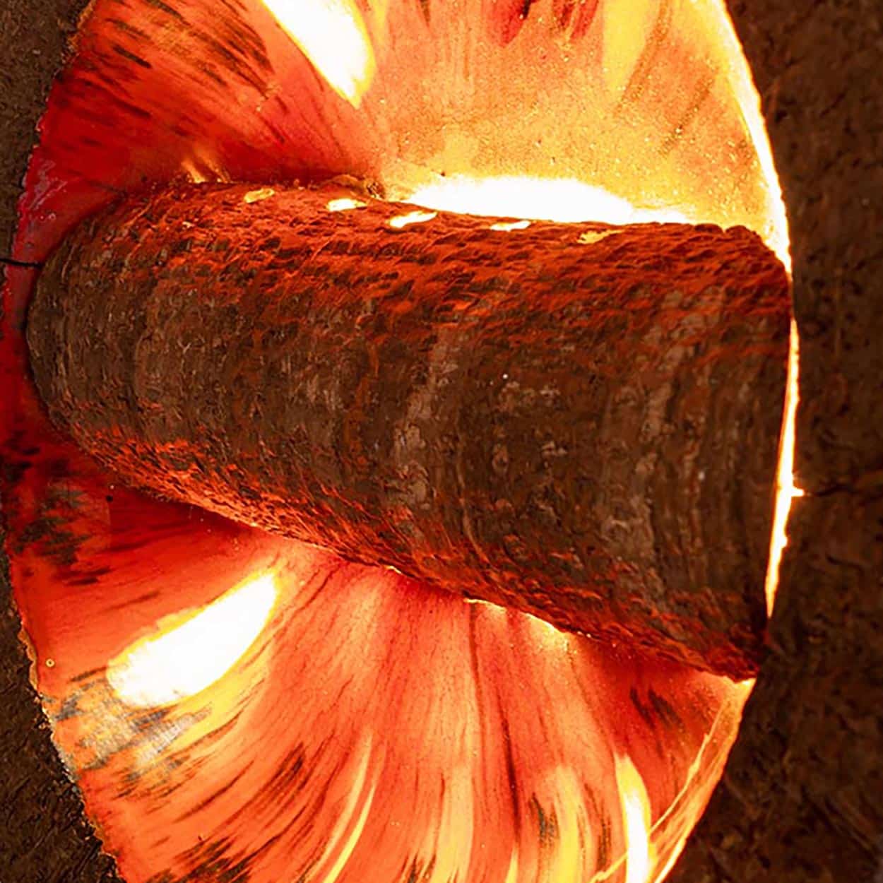 Red Ceramic Round Wall Light Fat Lava, Denmark 1970