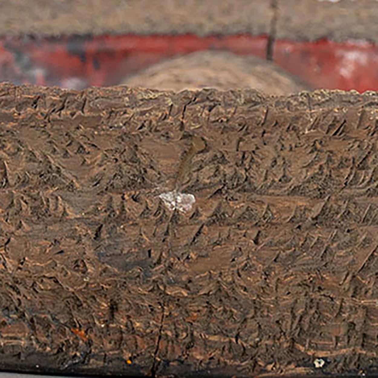 Red Ceramic Round Wall Light Fat Lava, Denmark 1970