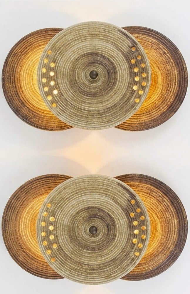 1 of the 2 Stunning Ceramic Stoneware Wall Light by Axella, Denmark