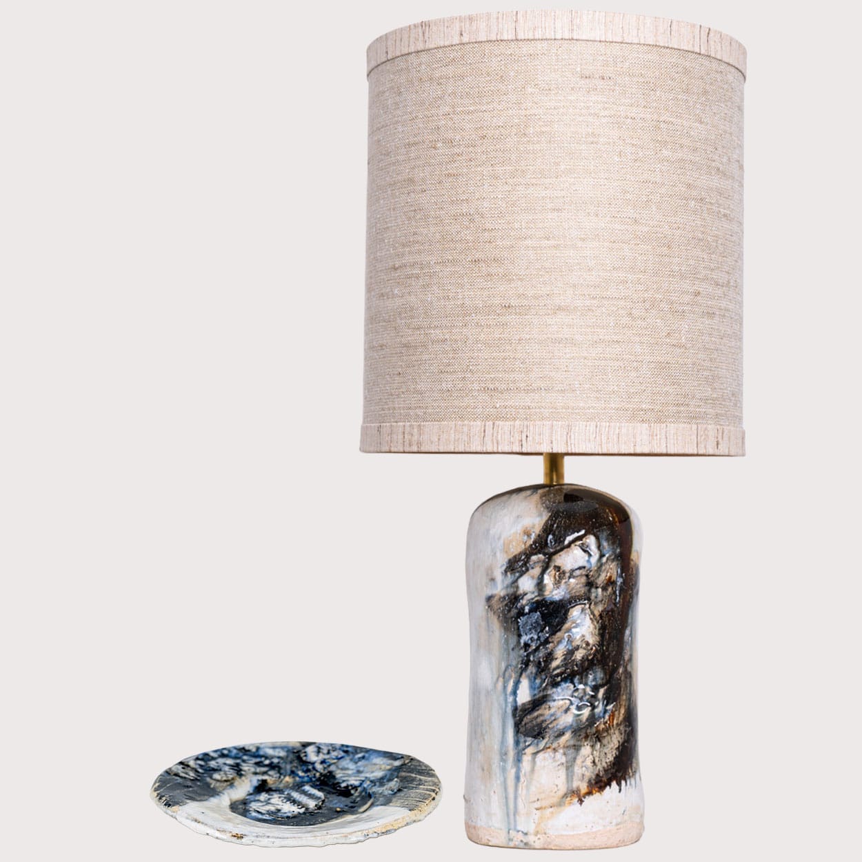 Set of Stunning Table Lamp and Bowl by Jeppe Hagedorn, Denmark 1960s