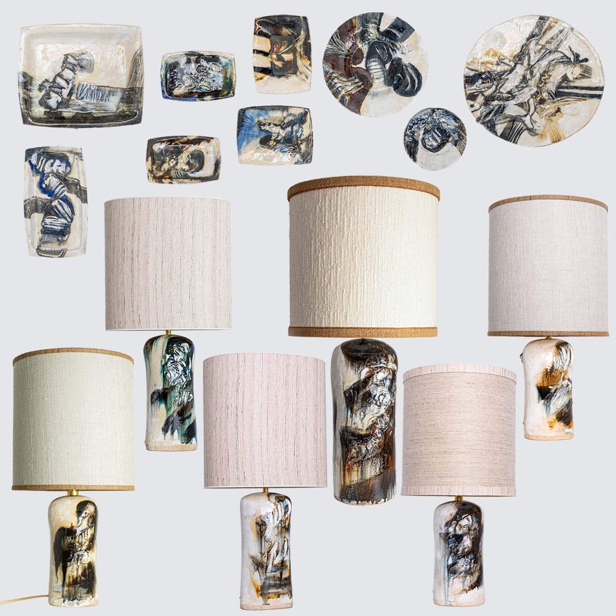 Earthy Ceramic Plate, Signed by Jeppe Hagedorn, Denmark 1960s