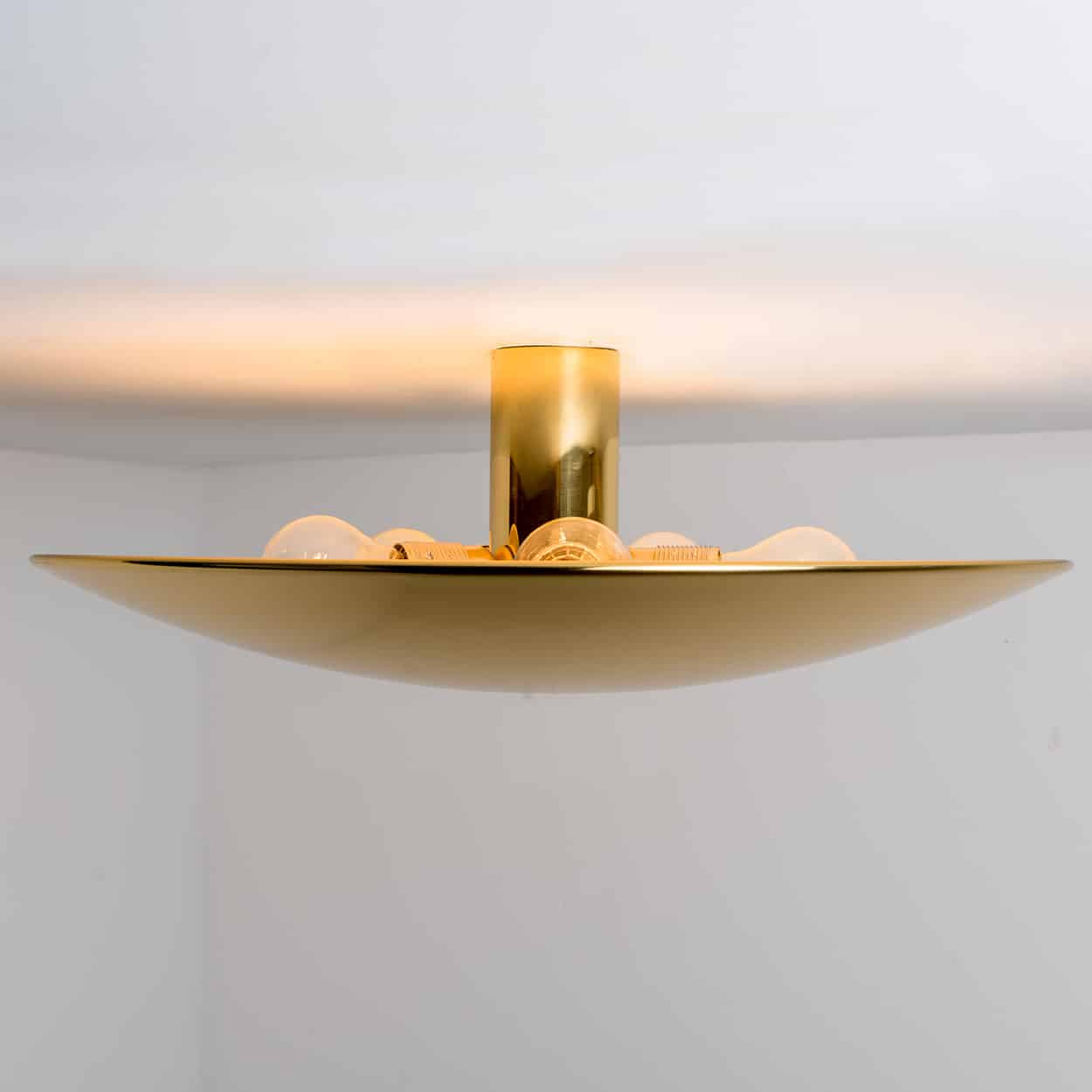 Florian Schulz Brass Flush Mount Ceiling / Wall Light