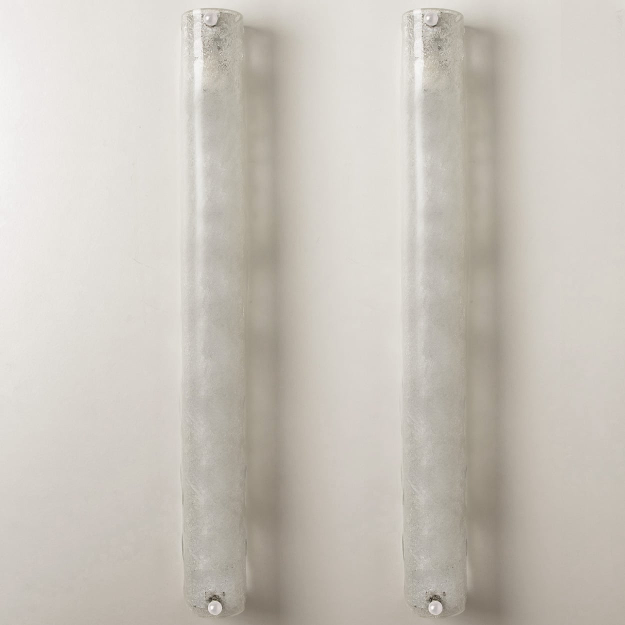 1 of the 4 Ice Glass Wall Light Fixtures by Hillebrand, Germany, 1960