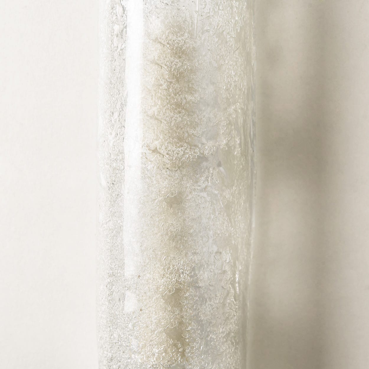 1 of the 4 Ice Glass Wall Light Fixtures by Hillebrand, Germany, 1960