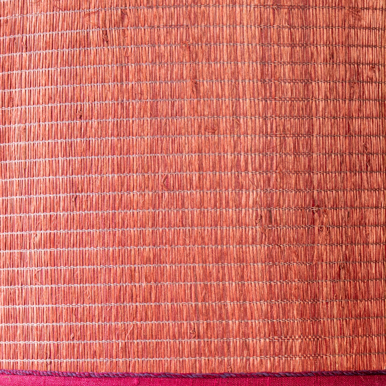 Orange Red Glazed Ceramic Table Lamp, Custom Made Lampshade by R. Houben