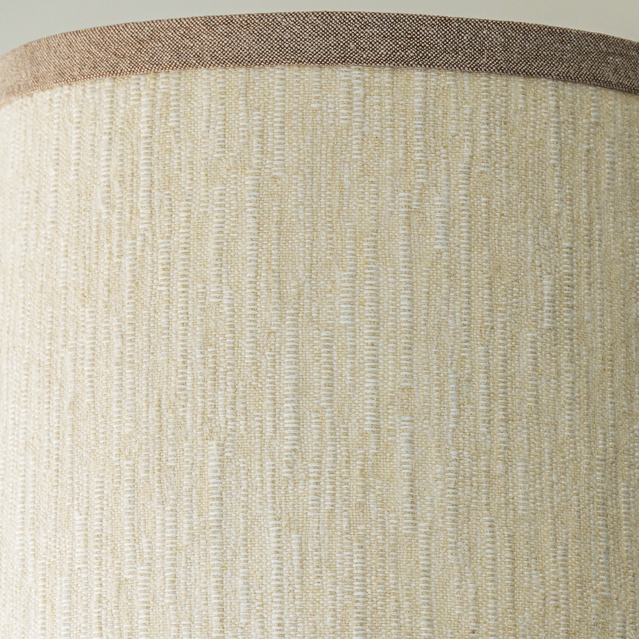 Large Brown Tones Ceramic Lamp, Neutral Custom Lampshade by R. Houben