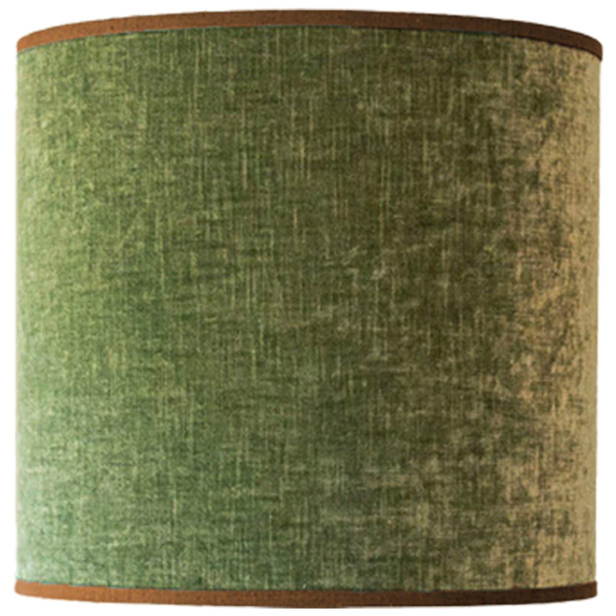 1 of 2 Green Ceramic Lamps, Custom Green Lampshade by R. Houben