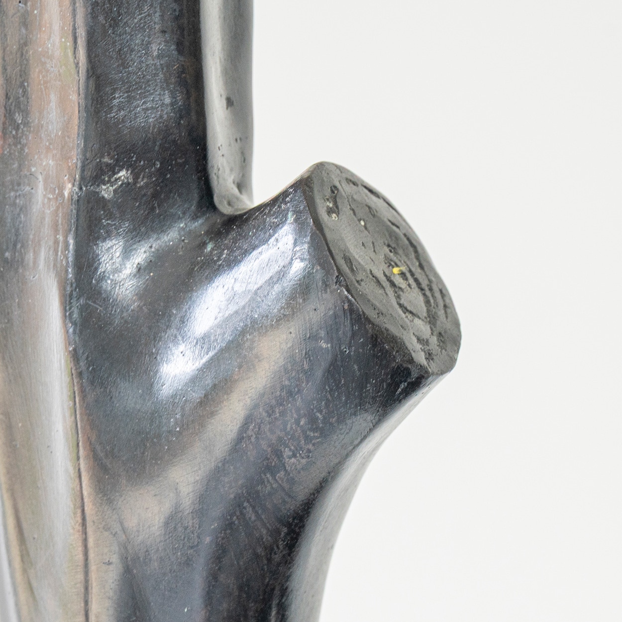 Large Gray Tree Zamac Floor Lamp, Custom Gray Lampshade by R. Houben