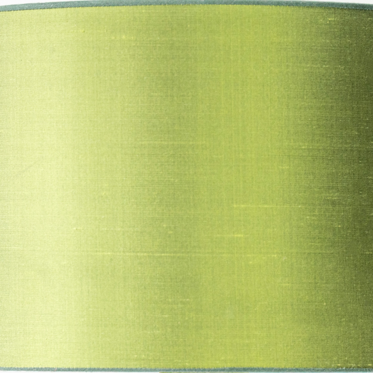 Green Ceramic Curved Lamp, Custom Made Shimmering Green Lampshade by R. Houben