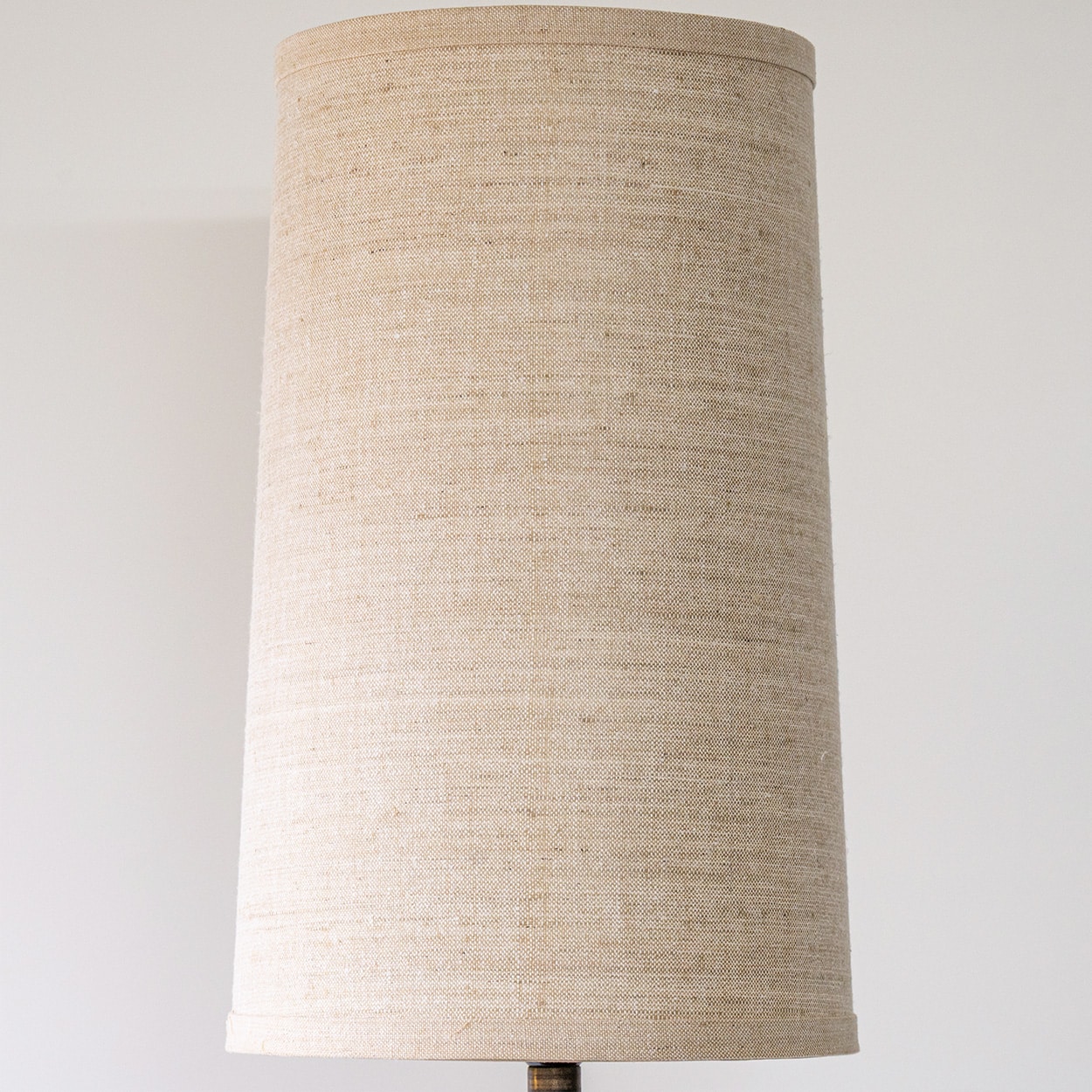 Danish Sculptural Wooden Floor Table Lamp, Custom Made Lampshade by R. Houben