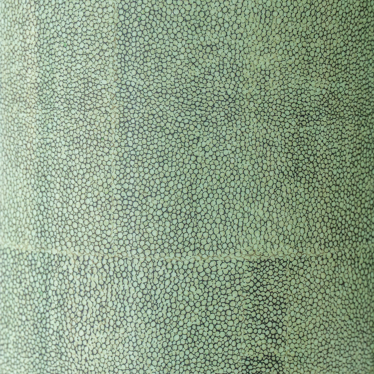 Green Speckled Glazed Ceramic Lamp, Custom Made Brown Lampshade by R. Houben