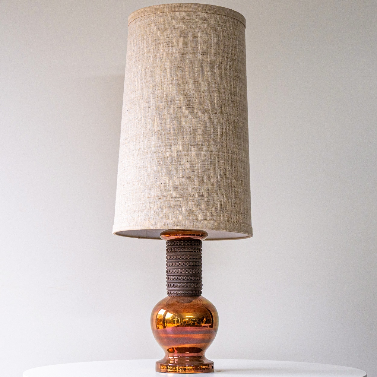 1 of the 2 Bitossi Ceramic Lamps for Bergboms, Lampshades by R. Houben
