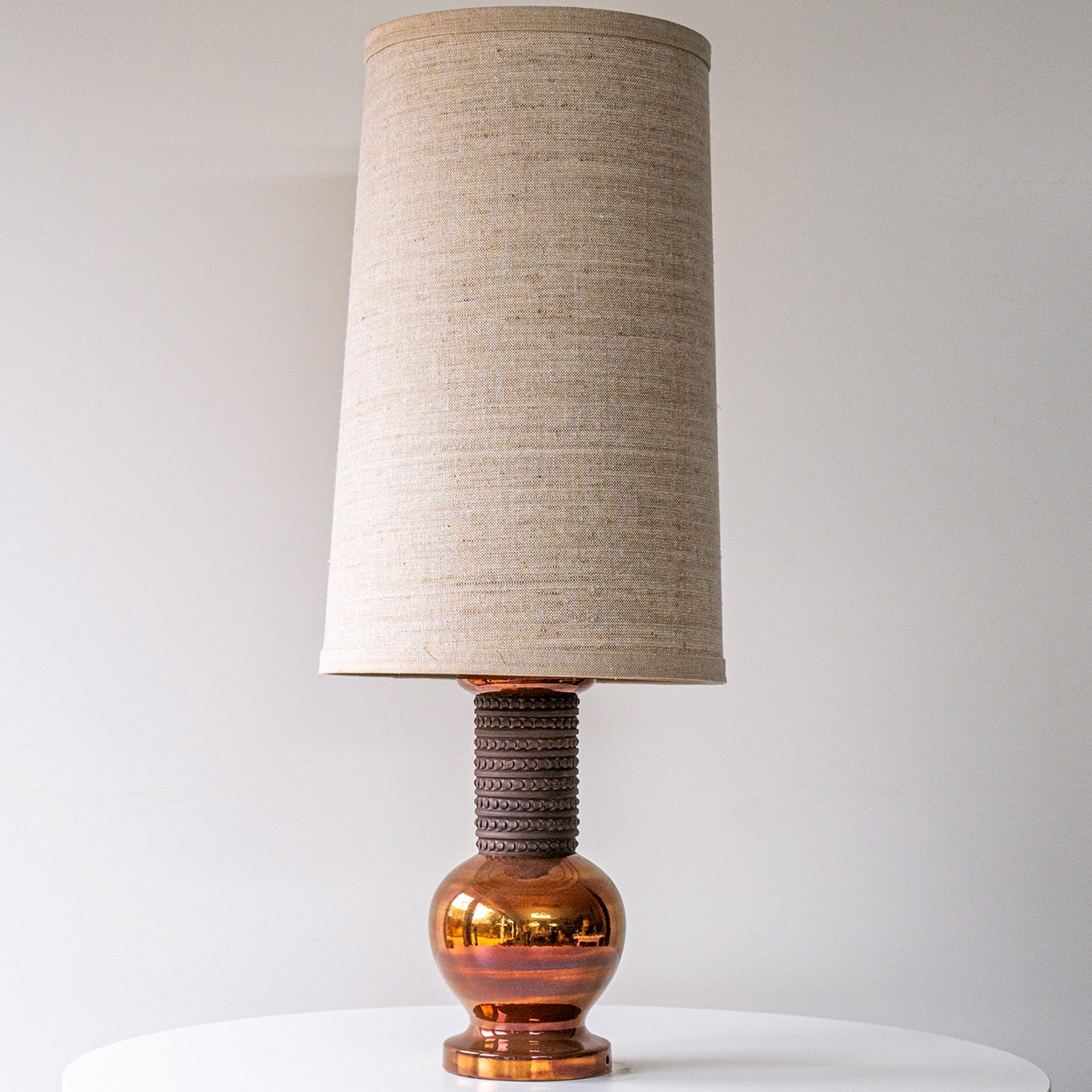 1 of the 2 Bitossi Ceramic Lamps for Bergboms, Lampshades by R. Houben