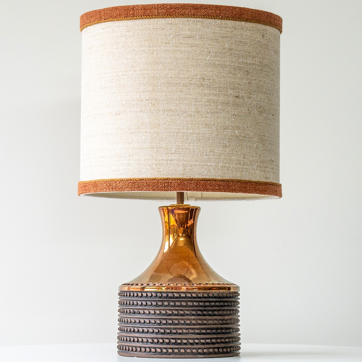 1 of the 2 Bitossi Ceramic Lamps for Bergboms, Lampshades by R. Houben