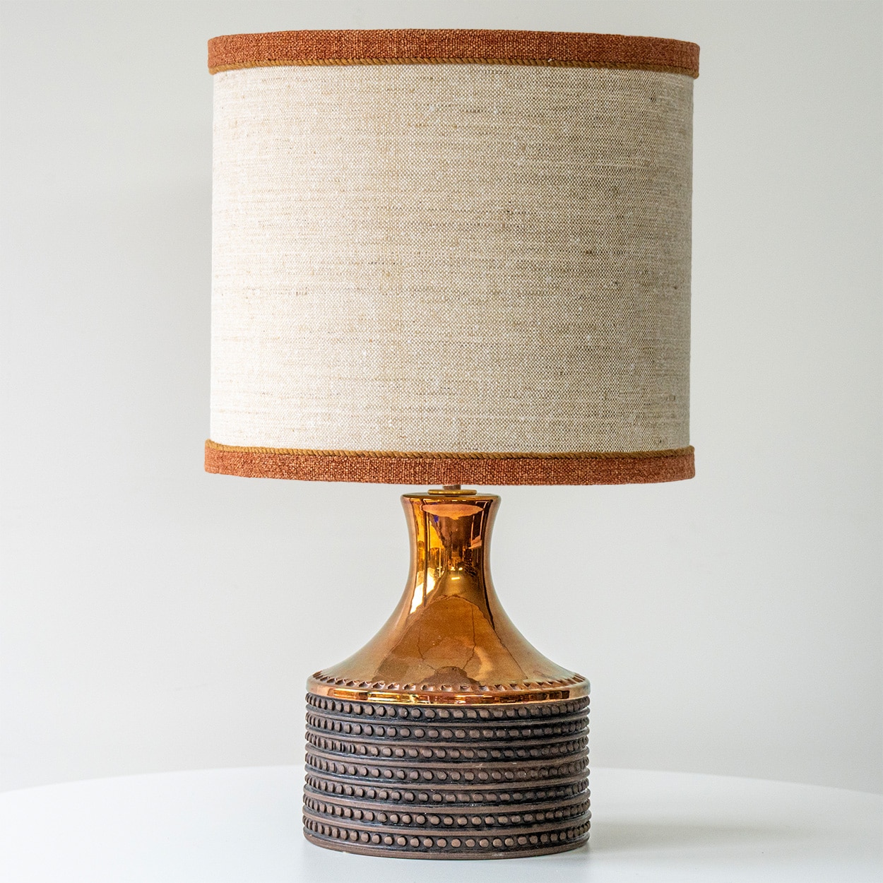 1 of the 2 Bitossi Ceramic Lamps for Bergboms, Lampshades by R. Houben