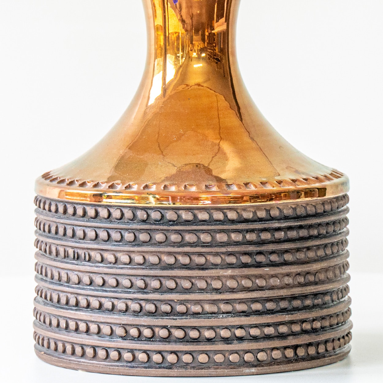 1 of the 2 Bitossi Ceramic Lamps for Bergboms, Lampshades by R. Houben