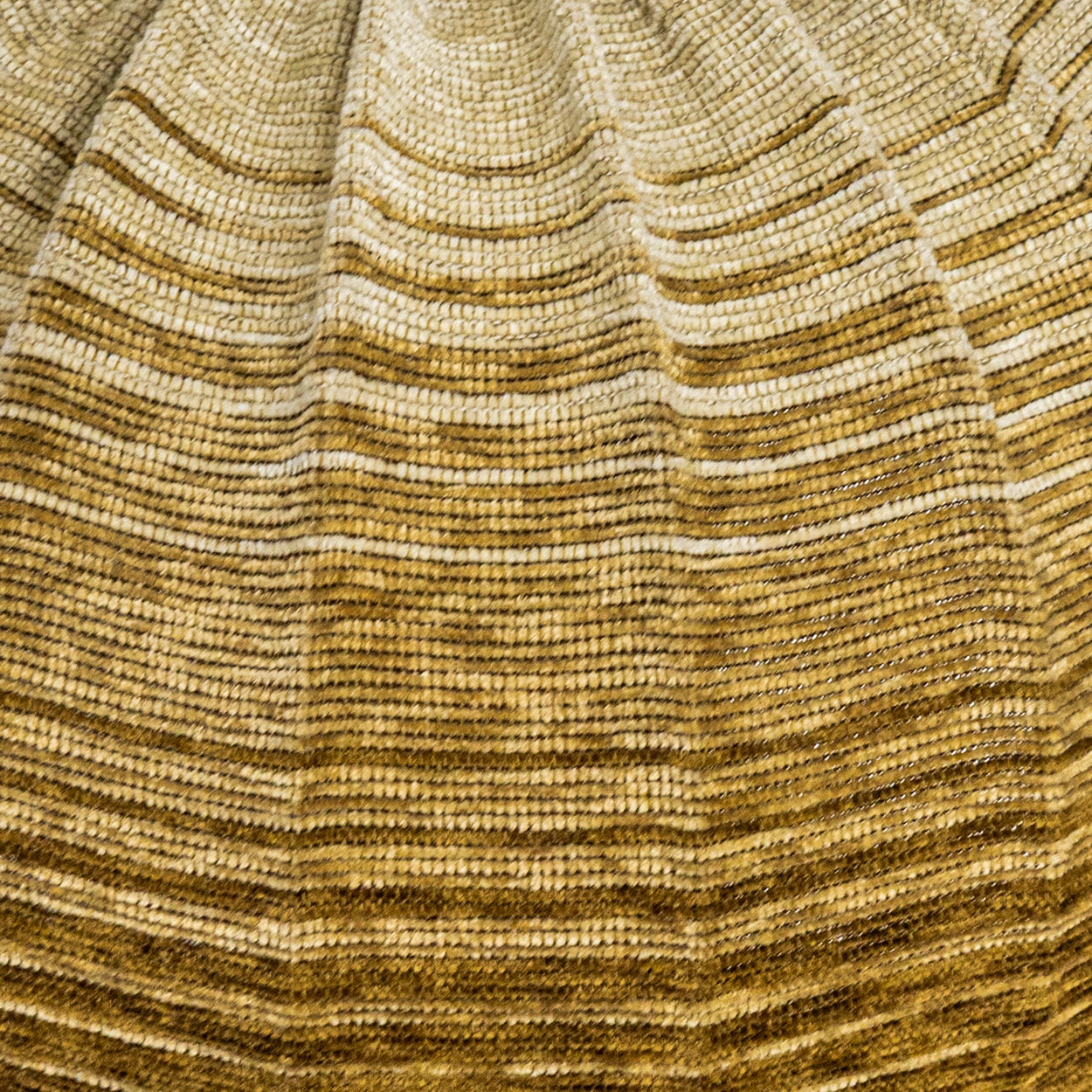 Göran Andersson Yellow Brown Ceramic Lamp, Custom Lampshade by R. Houben