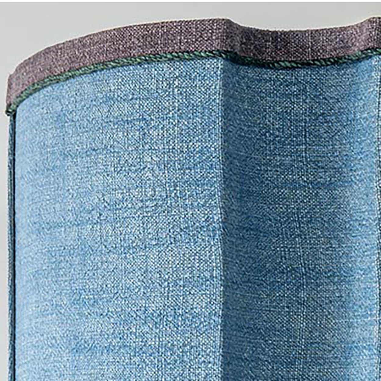 Large Blue Teal Glazed Ceramic Lamp, Custom Made Blue Lampshade by R. Houben