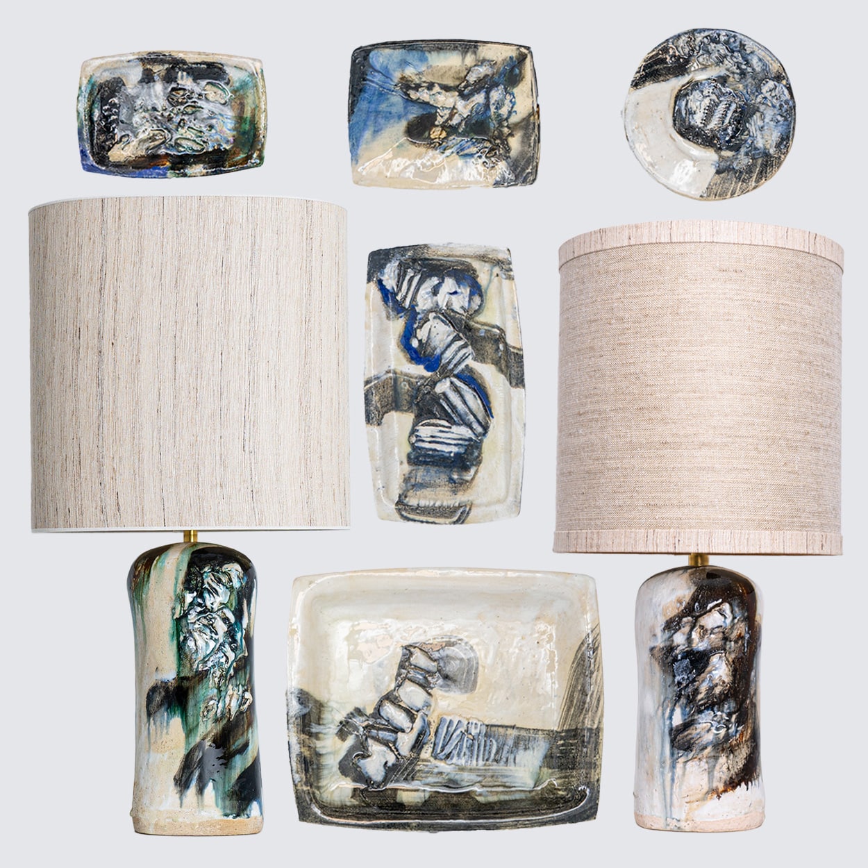 XL Complete Ceramic Set, Signed and Created by Jeppe Hagedorn, Denmark 1960s