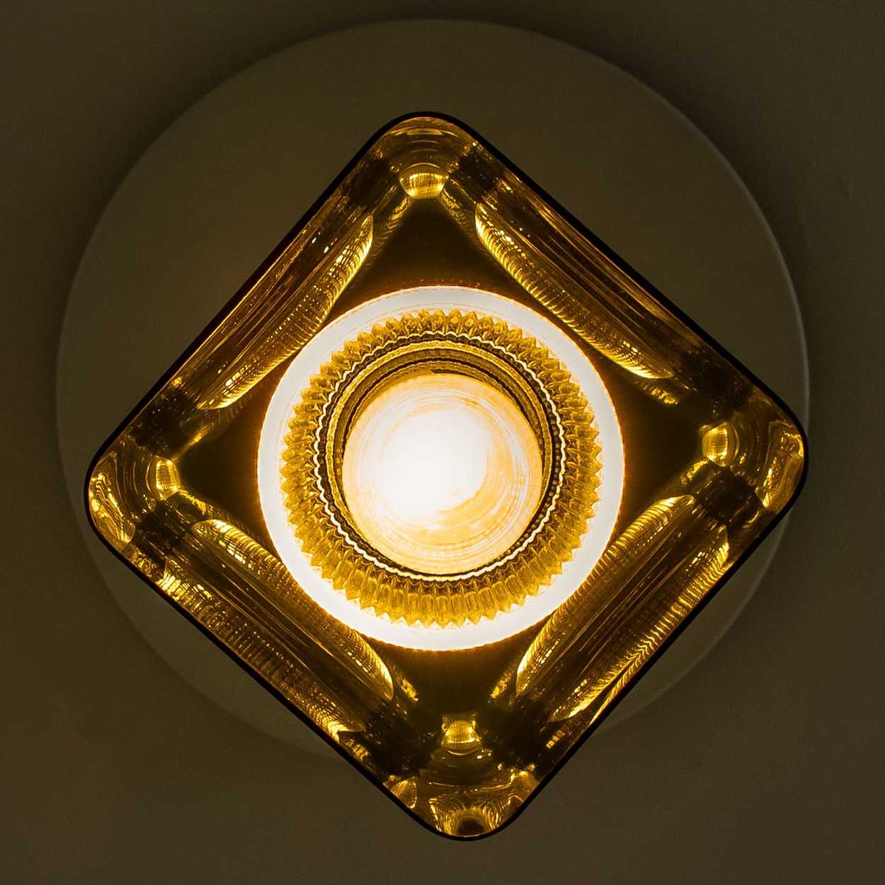 1 of the 3 Green Glass Cube Pendants by Carl Fagerlund for Orrefors, 1960s