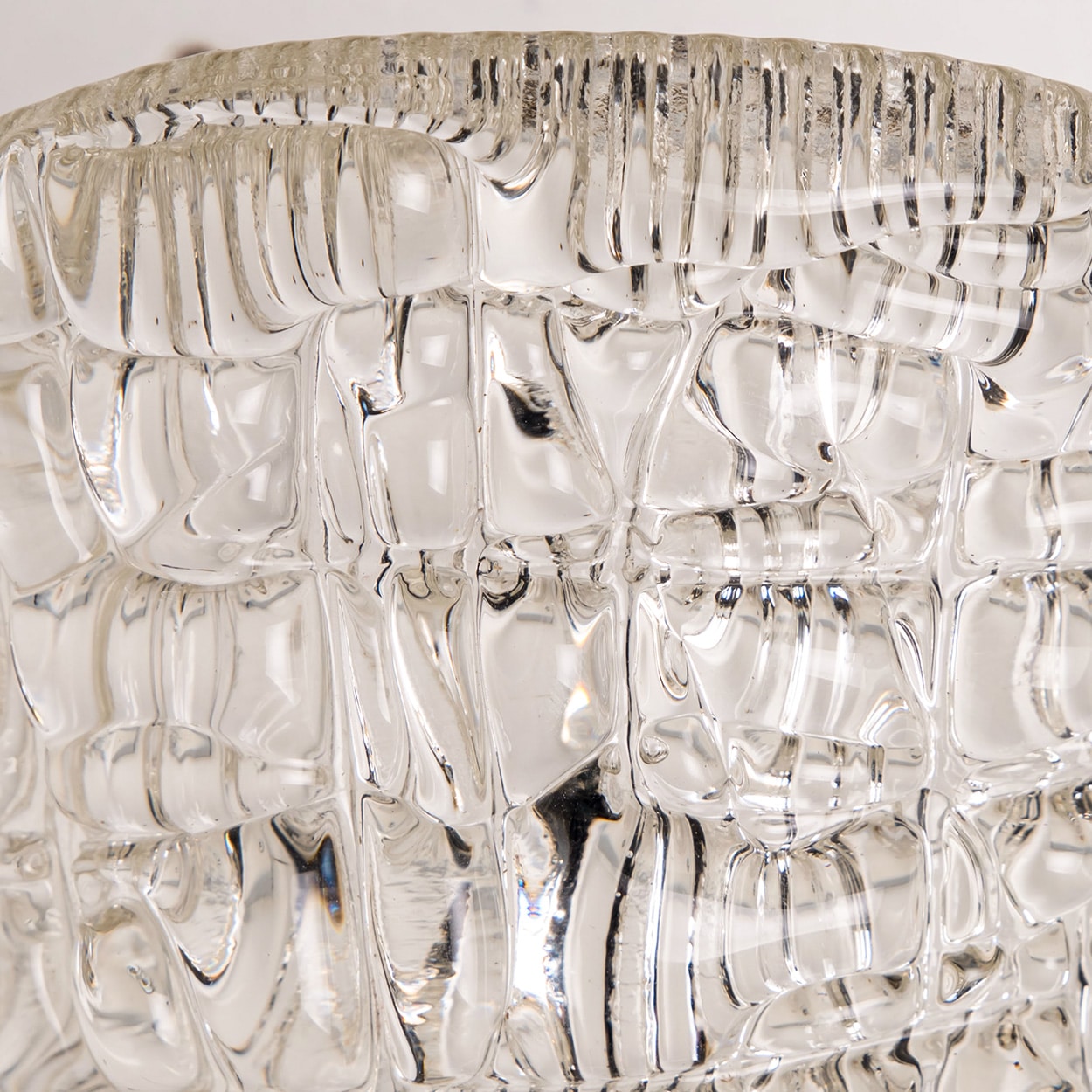 Several Solid Glass and Brass Wall Lights by J.T. Kalmar, 1960