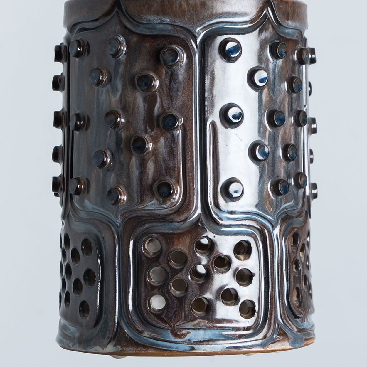 1 of the 8 Ceramic Multicolor Pendants, Axella Denmark 1960