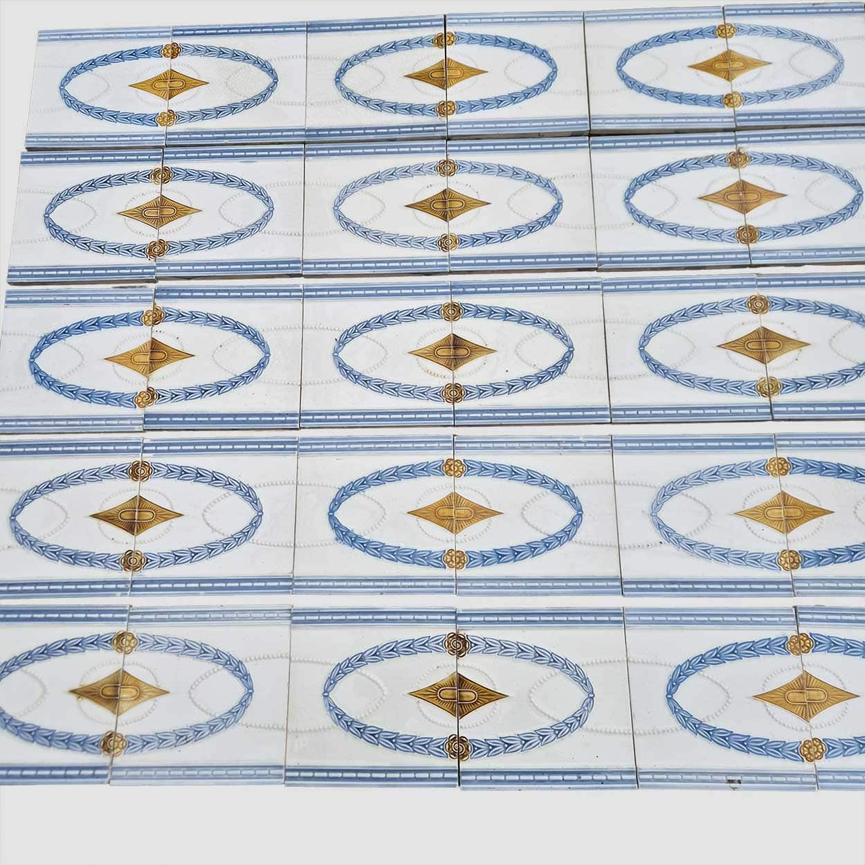 1 of 60 Art Nouveau Ties, SA Faiencies Bouffloulx, Belgium