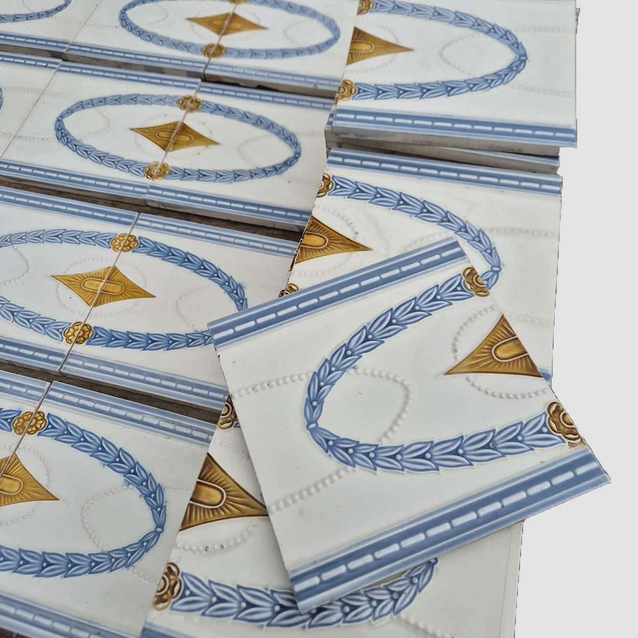 1 of 60 Art Nouveau Ties, SA Faiencies Bouffloulx, Belgium