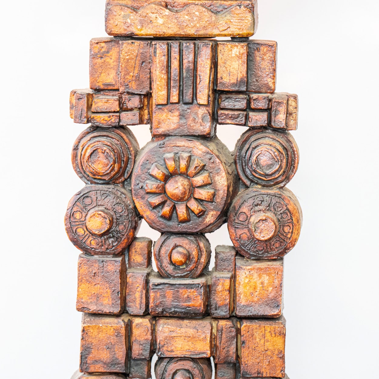 Ceramic Floor Lamp by B. Rooke, Custom Made Lampshade by R. Houben