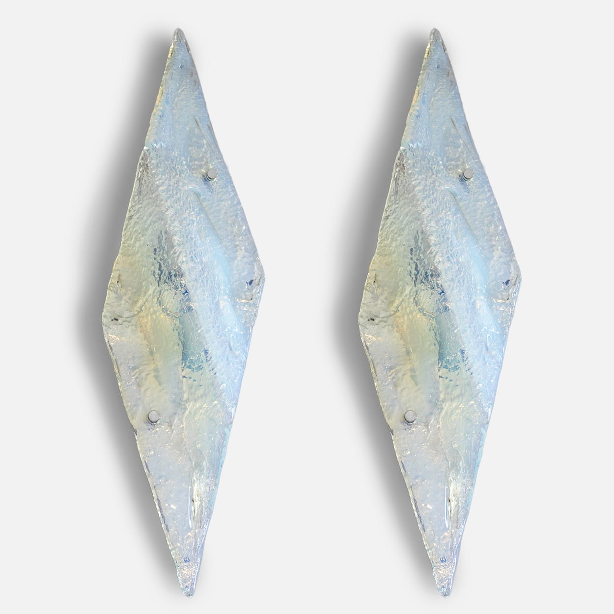 1 of the 2 Large Nason Wall lights for Mazzega Murano Iridescent Glass, 1970