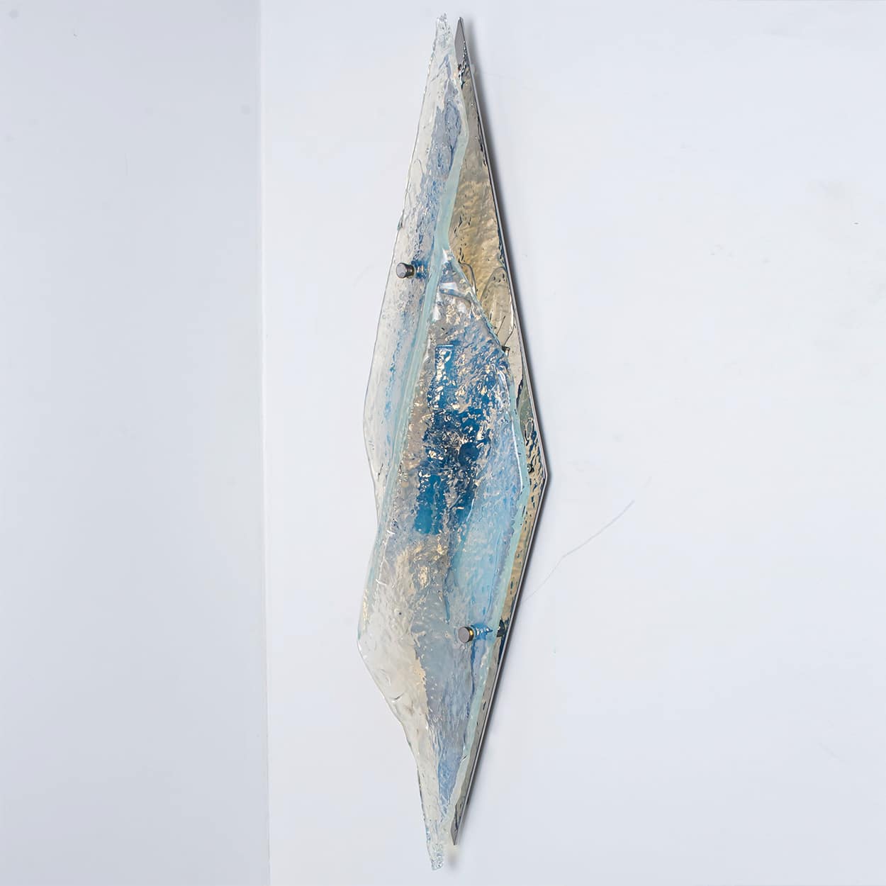 1 of the 2 Large Nason Wall lights for Mazzega Murano Iridescent Glass, 1970