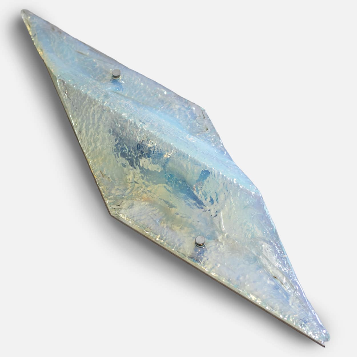 1 of the 2 Large Nason Wall lights for Mazzega Murano Iridescent Glass, 1970