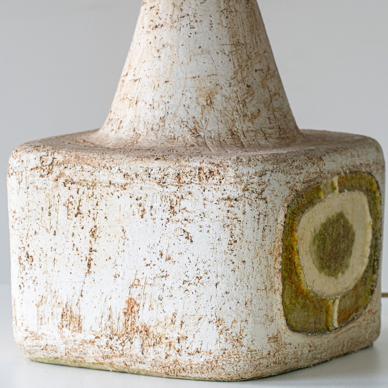 Jette Helleroe Ceramic Cube Table Lamp Combined with Matching Shade