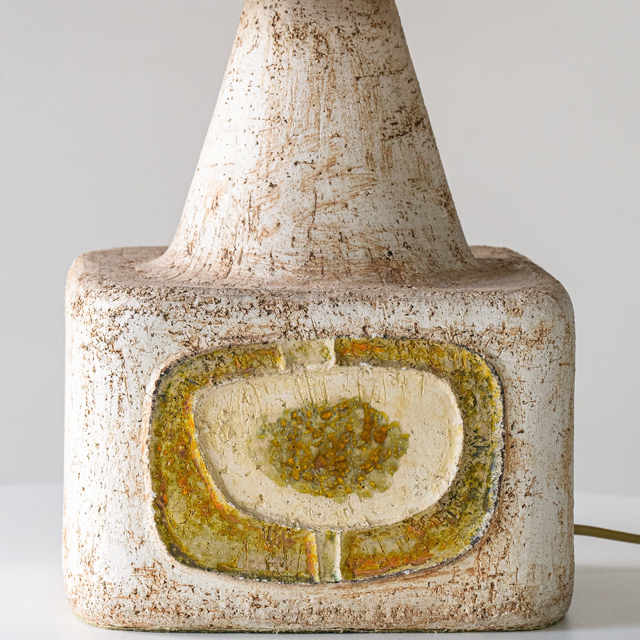 Jette Helleroe Ceramic Cube Table Lamp Combined with Matching Shade