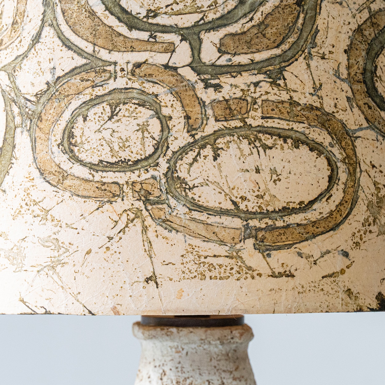 Jette Helleroe Ceramic Cube Table Lamp Combined with Matching Shade