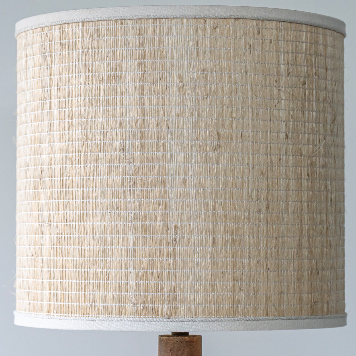 Spherical Brown Ceramic Lamp, Custom Natural Lampshade by R. Houben