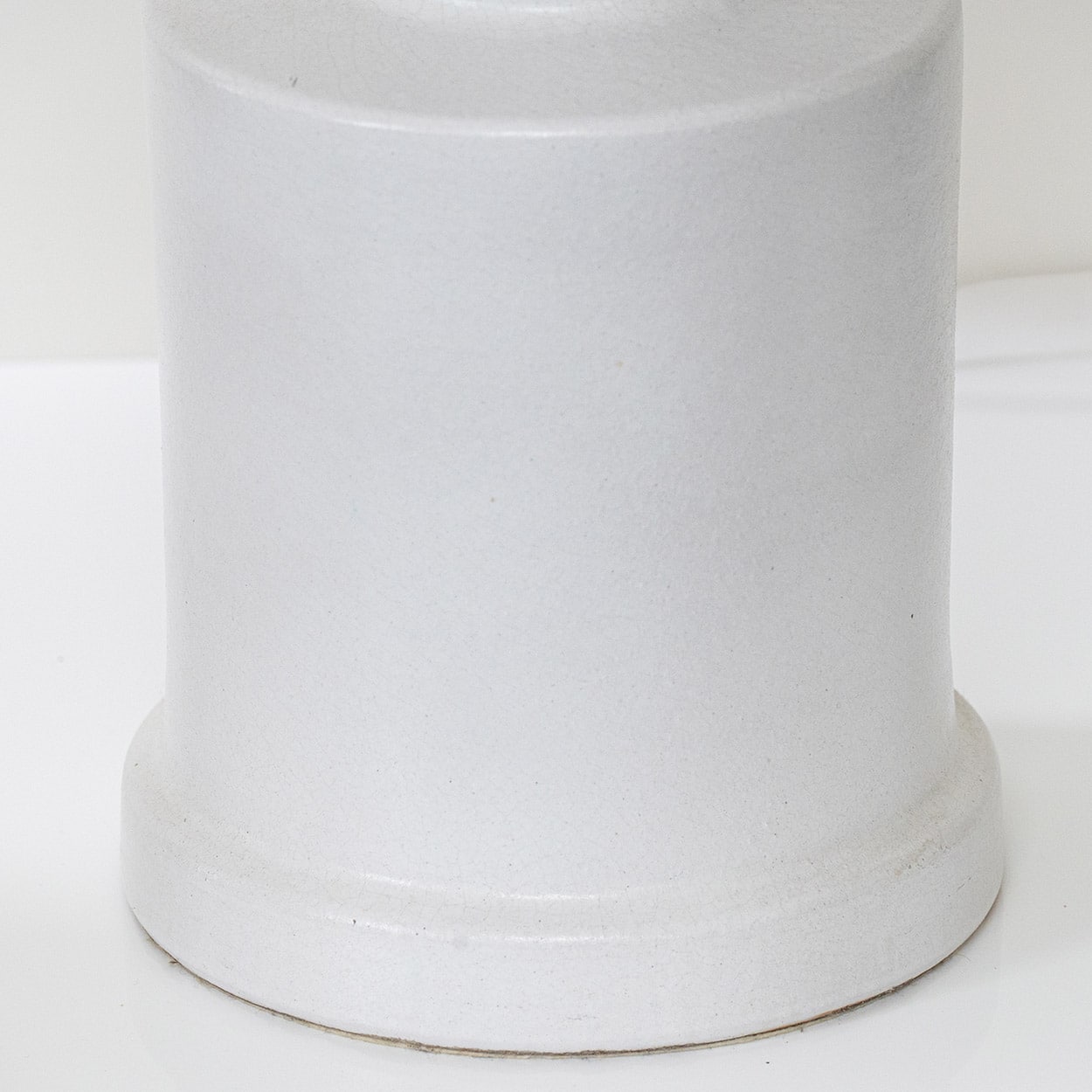 Margrit Linck-Daepp White Totem Lamp, Custom Made Silk Lampshade by R. Houben